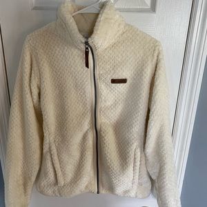 Woman’s Columbia Zip Up- cream color Medium